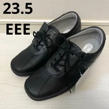 미사용품 팬지 23.5 발에 부드럽게 밀착 항균 경량 와이드 지퍼