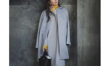 23구 59400엔 작은 사이즈 울 캐시미어 비버 노카라 코트