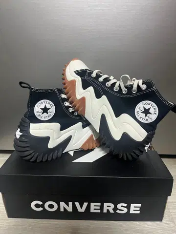 컨버스 란스타모션 하이컷 블랙