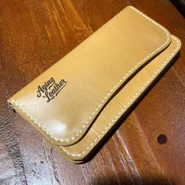 천연 가죽 지갑 올 가죽 가죽 공예 핸드메이드 카멜