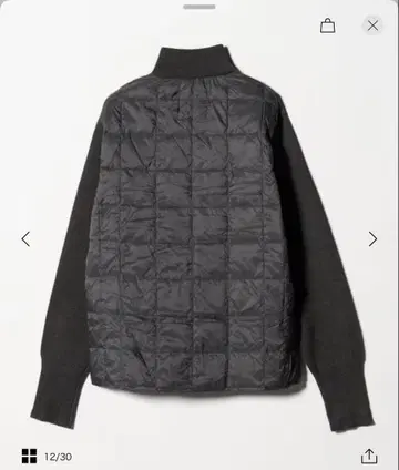 TAION 니트 슬리브 다운 자켓