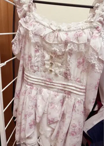 시착만 한 상품 리즈리사 로즈 리본 쉬폰 셋업 핑크 LIZLISA