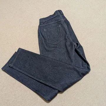 생협 따뜻한 안쪽 벨로아 데님 라이크 스트레치 팬츠