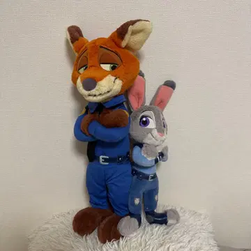 디즈니랜드 주토피아 봉제 인형 주디 닉 페어 레어