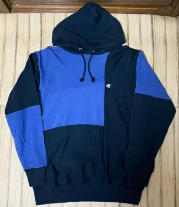 Champion Reverse Weave 후드티 XL 네이비/퍼플