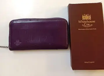 화이트하우스 콕스 퍼플 장지갑 박스 포함