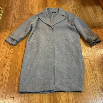 EMODA 그레이 롱 코트 더블 버튼