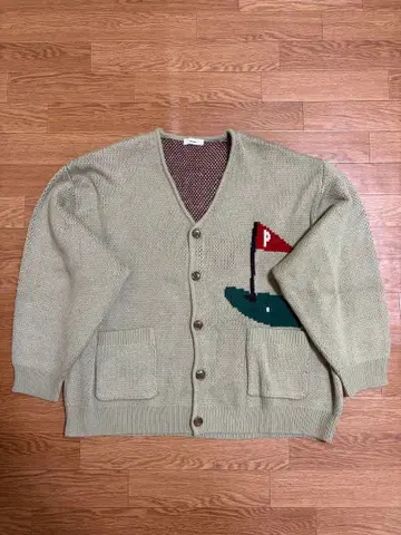 perushu 유즈드라이크 골프 자카드 가디건