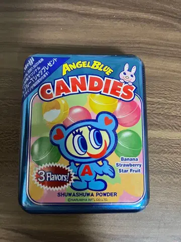 [초레어] 당시 물건 엔젤 블루 메이지 제과 캔디 통