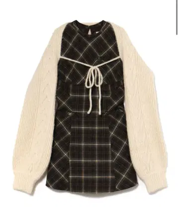 andmary 안드마리 Mimi 체크 세트 미니 드레스