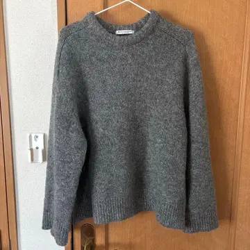 BEAUTY&YOUTH 모헤어 블렌드 라메 니트 풀오버 그레이