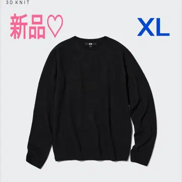 택 포함 새상품 UNIQLO 3D 캐시미어 크루넥 스웨터 XL 유니클로