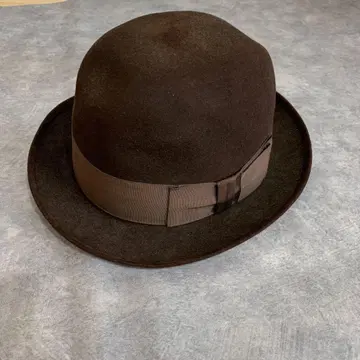 Dobbs 다크 브라운 울 빈티지 햇
