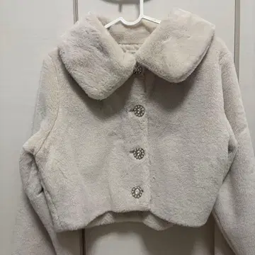 apres jour 베이지 퍼풍 자켓