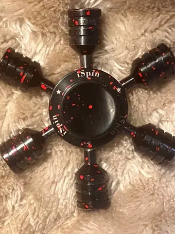 iSpin 스피너 블랙/빨간색 6암