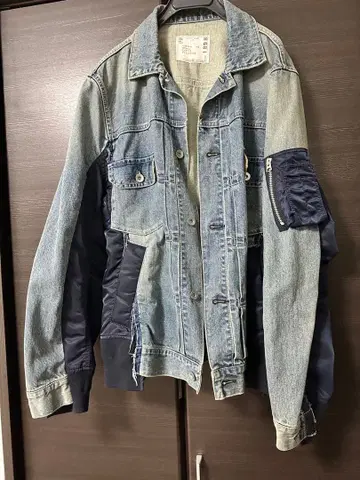sacai MA1 데님 도킹 자켓