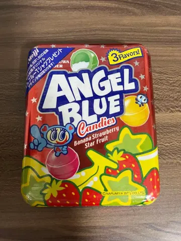 [초레어] 당시 물건 엔젤 블루 메이지 제과 캔디 통