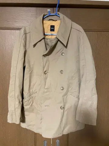 SHIPS 베이지 더블 브레스트 트렌치코트 L P 코트