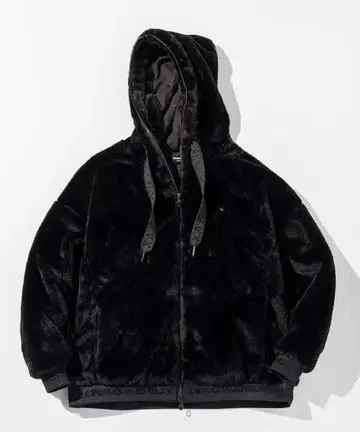 1PIU1UGUALE3 RELAX 큐빅 로고 퍼 블루종 L