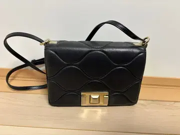 훌라 블랙 가죽 숄더백