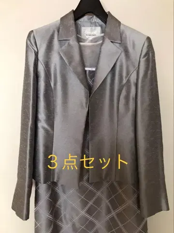 드레스 세레모니 수트 3종 세트 실버 포멀 슈트 엄마 여성 수트