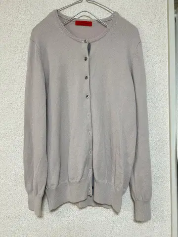 I.T.S international 옅은 그레이 니트 가디건 긴팔