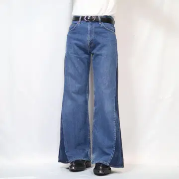[ 리메이크 ] 재구축 와이드 플레어 데님 배기 그런지