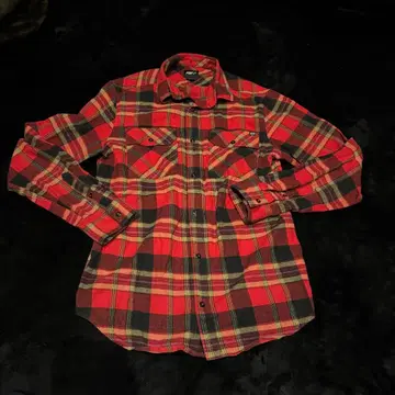 FOX 빨검 체크 플란넬 셔츠 M 사이즈