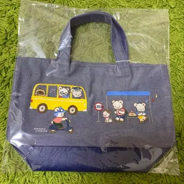 [ 완판템 ] 파미리아 파미짱 패턴 데님 토트백 네이비 외출용