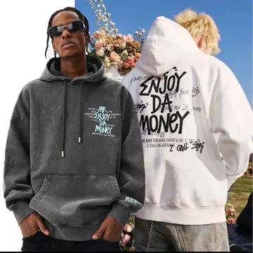 MR.ENJOY DA MONEY 후드티 다크 그레이