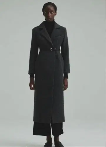 laubeblanc belted chester coat charcoal