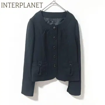 인터플래닛 노카라 자켓 포멀 (M) 블랙 오피스