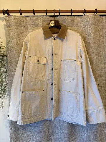 JOHNBULL 코튼 커버올 M 사이즈 크림색