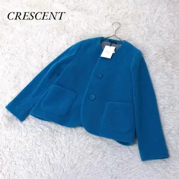 미사용 택 포함 CRESCENT 클레셴도 노카라 자켓 M 파랑