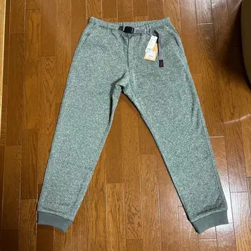 그라미치 본딩 니트 플리스 내로우 립 팬츠 L 그레이 미사용 새상품