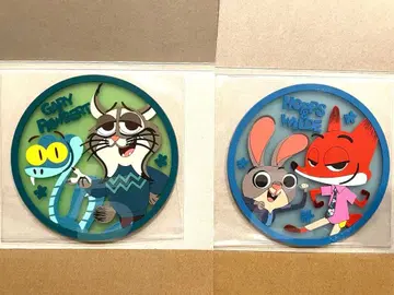 [ 익명 배송 ] 디즈니 주토피아 클리어 러버 코스터 세트