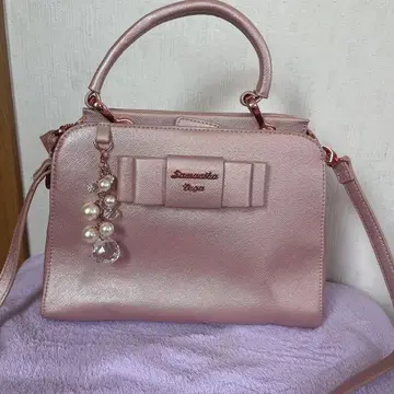 사만사 베가 핸드백 핑크 리본 참 포함