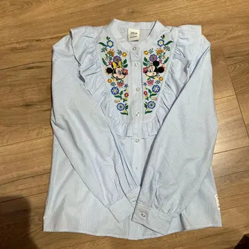 MOUSSY 미니 자수 스트라이프 셔츠 160/80A