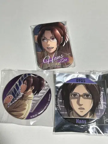 진격의 거인 한지 캔뱃지 3개 세트