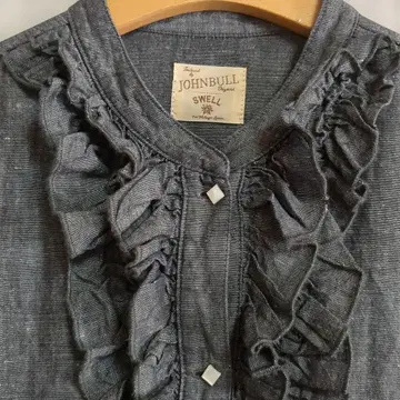 JOHNBULL 프릴 셔츠 그레이 긴팔 Swell Vintage