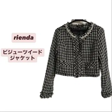 rienda 리엔다 비쥬 트위드 자켓 S 숏 기장