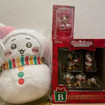 치이카와 봉제 인형 디즈니 크리스마스 오너먼트 세트