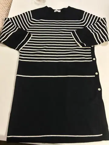 SLOBE 캐시미어 혼방 스트라이프 원피스