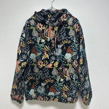ZARA 남성용 자수풍 올 패턴 후드티
