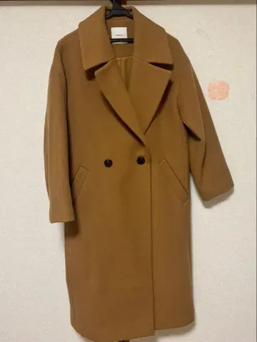 Spick & Span 브라운 더블 브레스트 코트