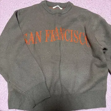 SAN FRANCISCO 니트 스웨터 긴팔 올리브 그린