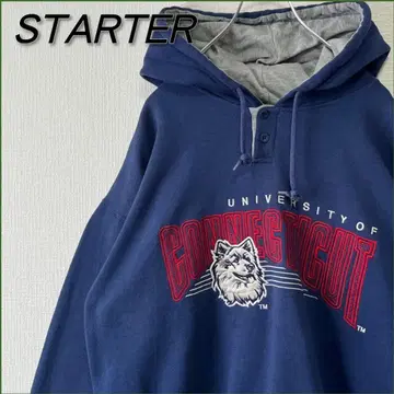 STARTER 스타터 칼리지 자수 로고 풀오버 후드티
