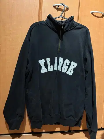 XLARGE 블랙 하프 지퍼 맨투맨 M