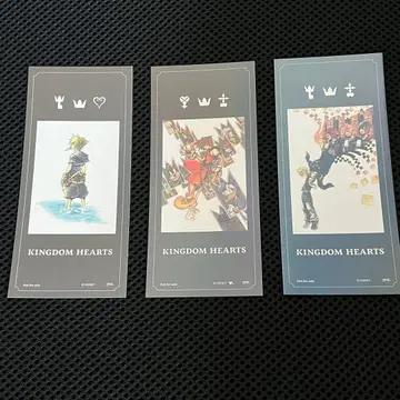 KINGDOM HEARTS 홀로그램 북마커 3개