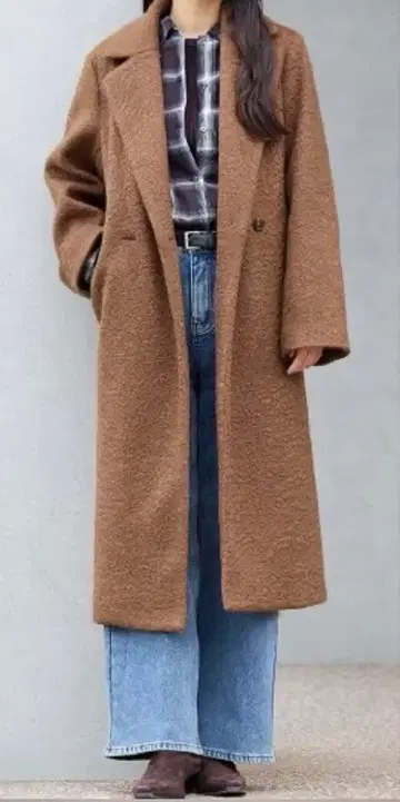 새상품 워셔블 컬리 보아 코트 브라운 coca 코카